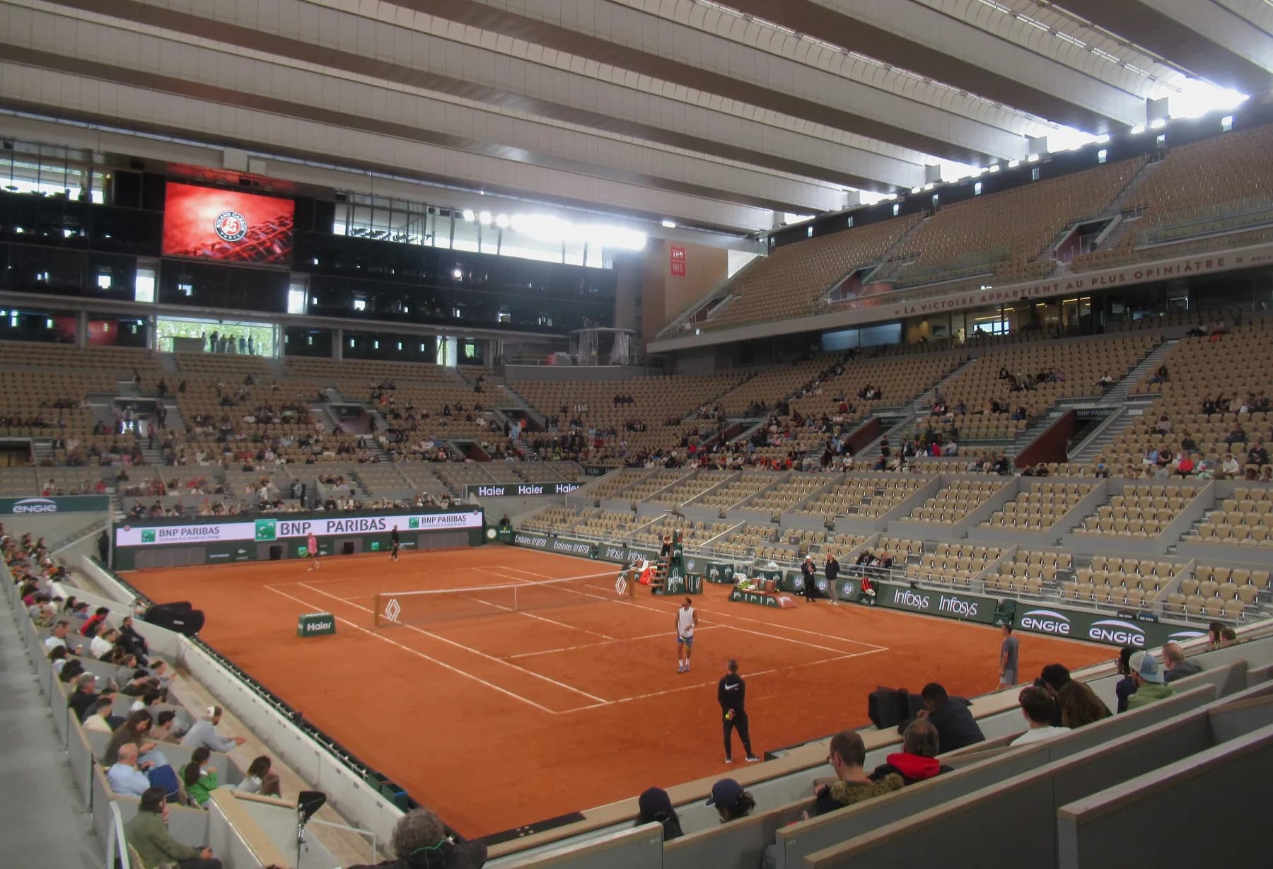 Le court Philippe-Chatrier pendant les qualifications 2024